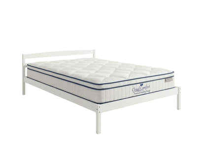 Wayford Bed Frame White & Boucle22 Mattress - King