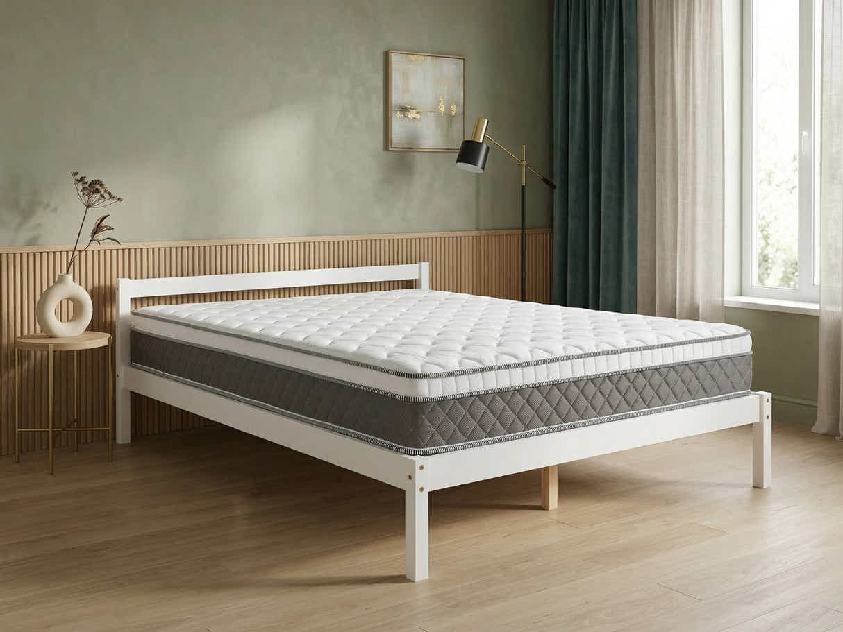 Wayford Bed Frame White & MEM 23 cm Mattress - King