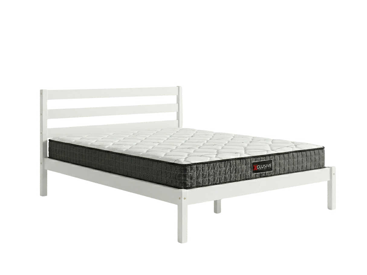 Wayford Bed Frame White & Xclusive X20 Mattress - King