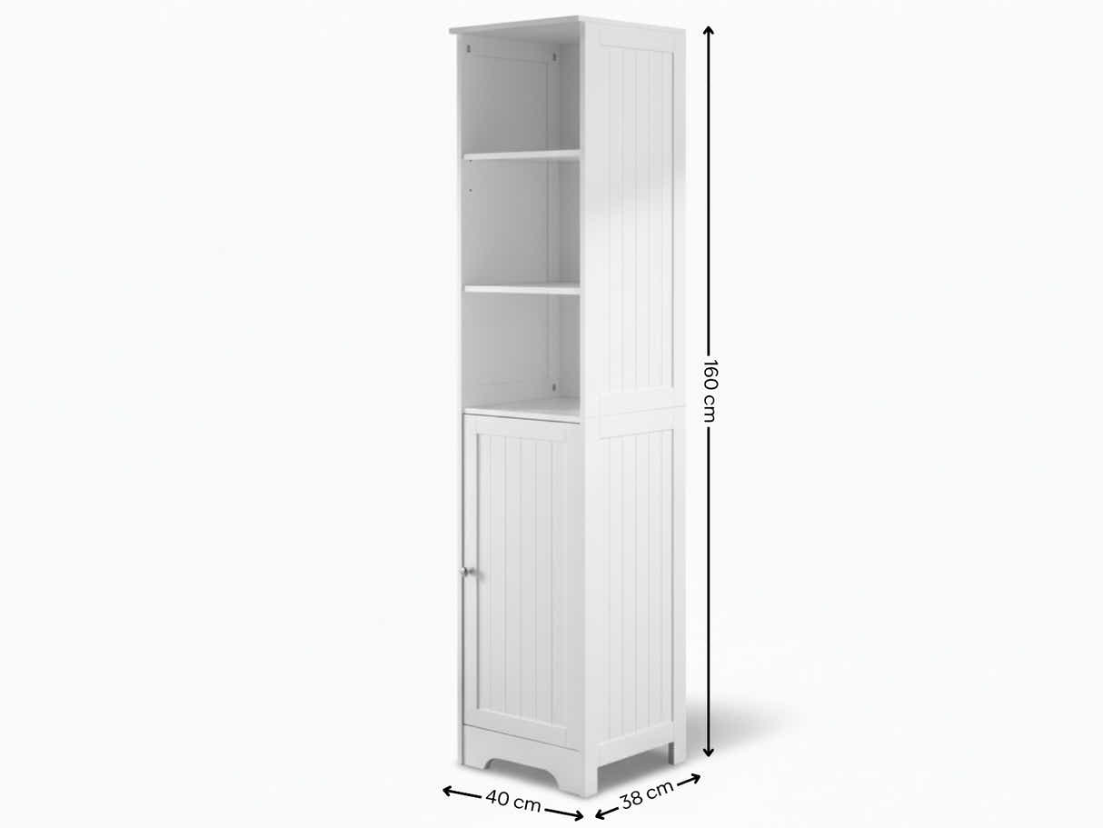 Bathroom Tower Cabinet - White
