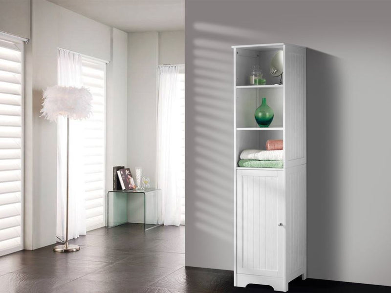Bathroom Tower Cabinet - White