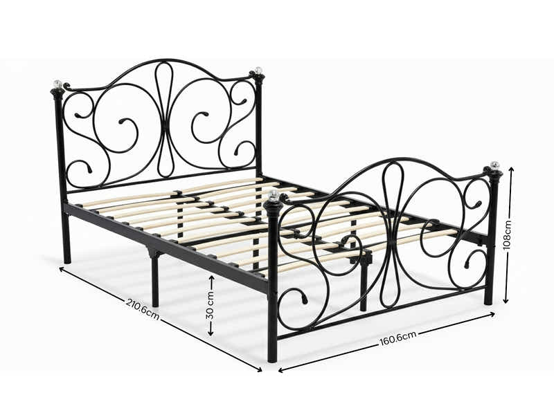 Elizabeth Bed Frame Black - Queen