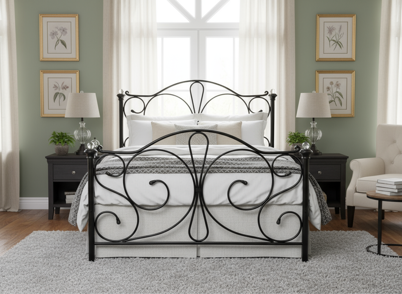 Elizabeth Bed Frame Black - Queen