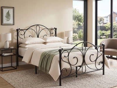 Elizabeth Bed Frame Black - Queen