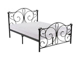 Elizabeth Bed Frame Black & Bon15 Mattress - Queen