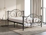 Elizabeth Bed Frame Black & Bon15 Mattress - Queen