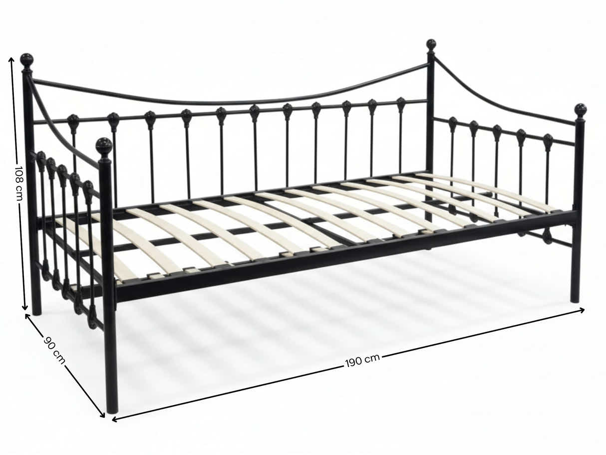 Sierra Metal Day Bed - Black