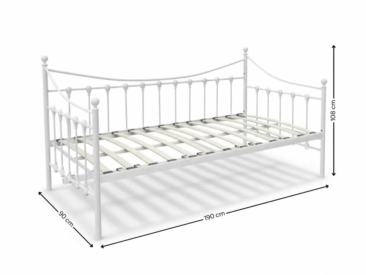 Sierra Metal Day Bed - White