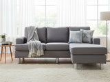 Rymden Linen Sofa Set with Chaise - Grey