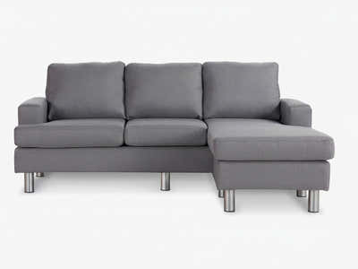 Rymden Linen Sofa Set with Chaise - Grey