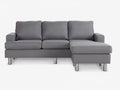 Rymden Linen Sofa Set with Chaise - Grey
