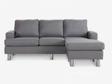 Rymden Linen Sofa Set with Chaise - Grey