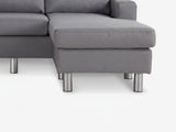 Rymden Linen Sofa Set with Chaise - Grey