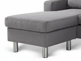 Rymden Linen Sofa Set with Chaise - Grey