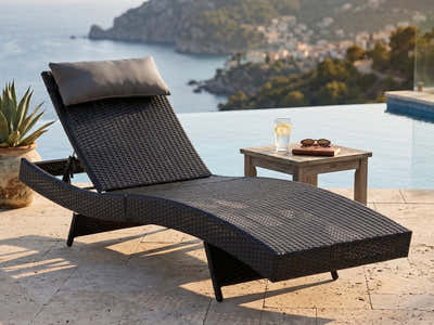 Outdoor Sun Lounger with Aluminium Frame
