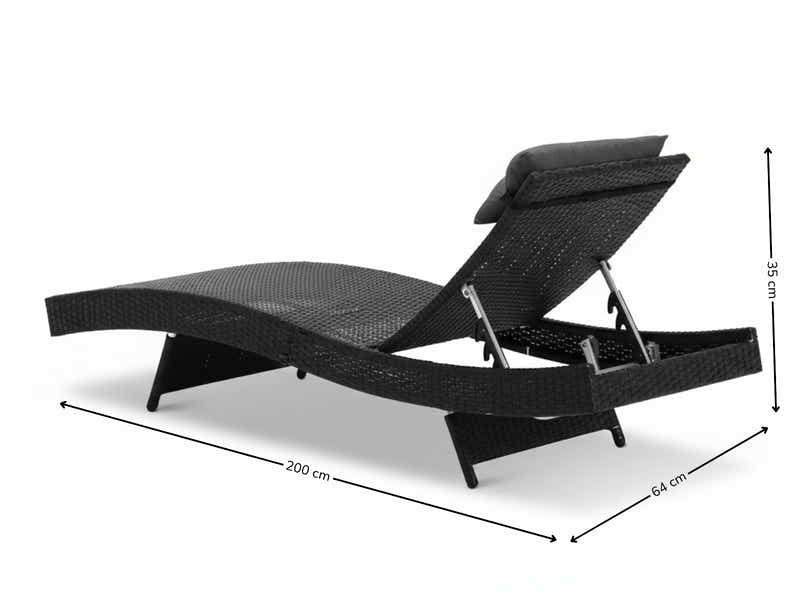 Outdoor Sun Lounger with Aluminium Frame