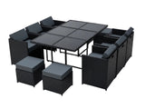 Genoa 11-Piece Aluminium Outdoor Dining Set