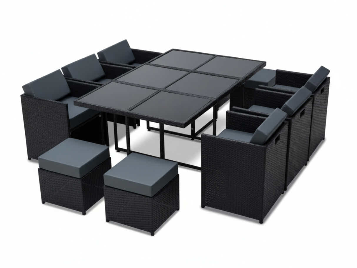 Genoa 11-Piece Aluminium Outdoor Dining Set