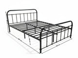 Darcy Metal Bed Frame Black & Bon21 Mattress - Queen