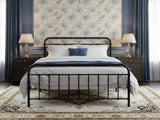 Darcy Metal Bed Frame Black & Boucle22 Mattress - Queen