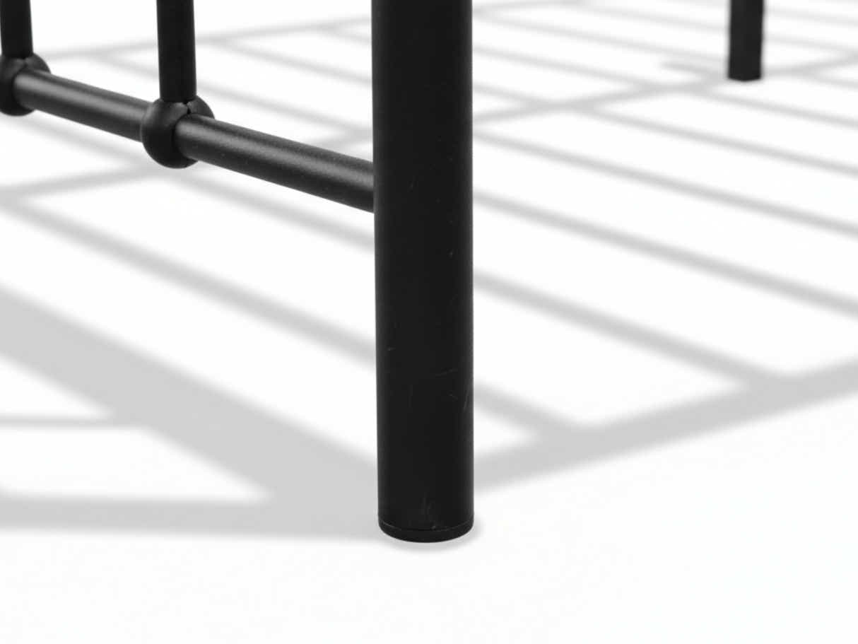 Darcy Metal Bed Frame Black & Boucle22 Mattress - Queen