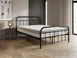 Darcy Metal Bed Frame Black & Boucle22 Mattress - Queen
