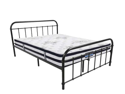 Darcy Metal Bed Frame Black & K34 Mattress - Queen