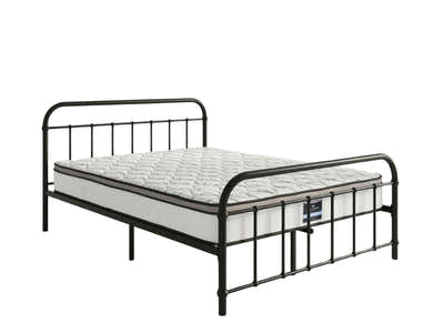 Darcy Metal Bed Frame Black & GEL30 Mattress - Queen