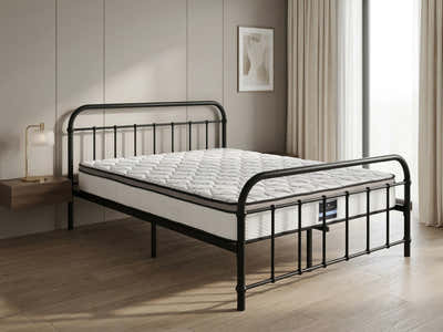 Darcy Metal Bed Frame Black & GEL30 Mattress - Queen