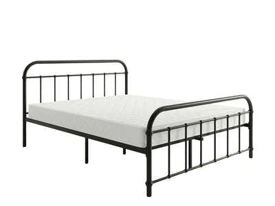 Darcy Metal Bed Frame Black & Bon15 Mattress - Queen