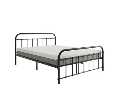 Darcy Metal Bed Frame Black & 3 Way Mattress - Queen
