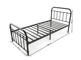 Darcy Metal Bed Frame Black - Single