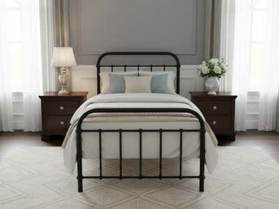 Darcy Metal Bed Frame Black - Single