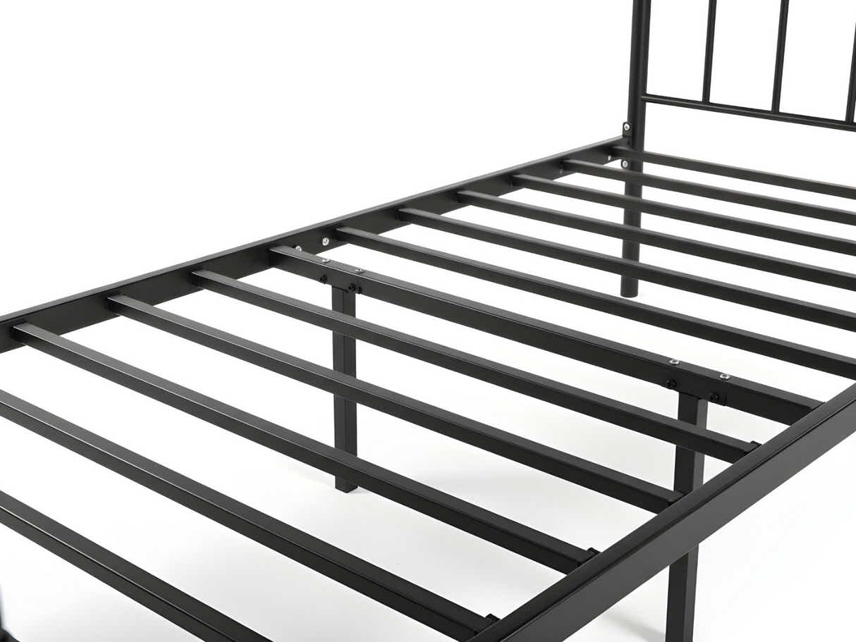 Darcy Metal Bed Frame Black & Bon10 Mattress - Single
