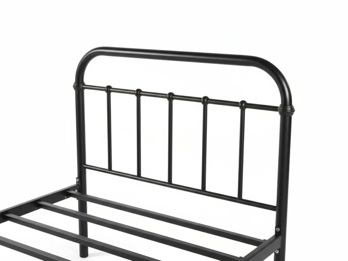 Darcy Metal Bed Frame Black & Bon10 Mattress - Single