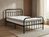 Darcy Metal Bed Frame Black & Boucle22 Mattress - Single