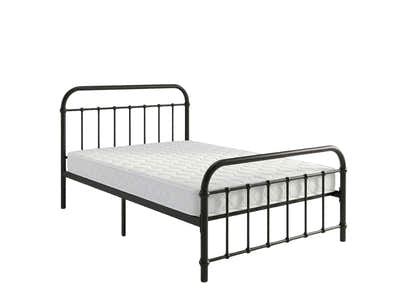 Darcy Metal Bed Frame Black & Bon15 Mattress - Single