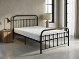 Darcy Metal Bed Frame Black & Bon15 Mattress - Single