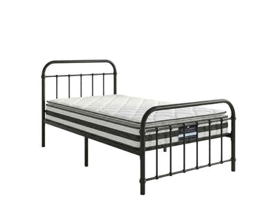 Darcy Metal Bed Frame Black & Bon21 Mattress - Single