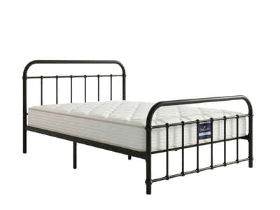 Darcy Metal Bed Frame Black & PIL20 Mattress with Pillow - Single