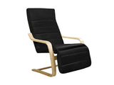 Bentwood Armchair with Footrest - Black