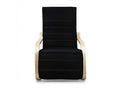 Bentwood Armchair with Footrest - Black