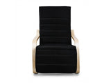 Bentwood Armchair with Footrest - Black