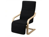Bentwood Armchair with Footrest - Black