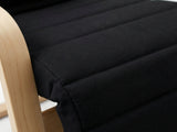 Bentwood Armchair with Footrest - Black