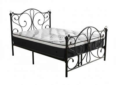 Elizabeth Bed Frame Black & Euro Top Mattress J32 - Double