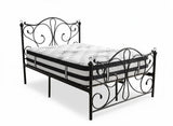 Elizabeth Bed Frame Black & Euro Top Mattress K34 - Double