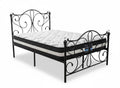 Elizabeth Bed Frame Black & Euro Top Mattress L30 - Double