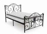 Elizabeth Bed Frame Black & Euro Top Memory Foam Mattress GEL30 - Double
