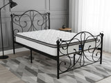 Elizabeth Bed Frame Black & Euro Top Memory Foam Mattress GEL30 – Double (Combo)